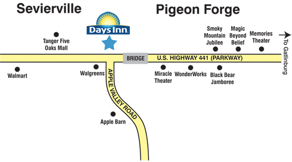 Days Inn Apple Valley Location Map